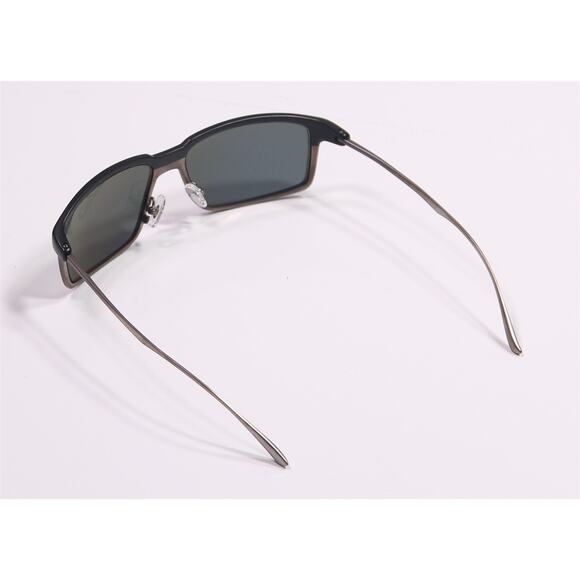 Kiton Titanium Napoli Gray Black Two Tone Luxury Round Sunglasses Made in Japan - Picture 4 of 8
